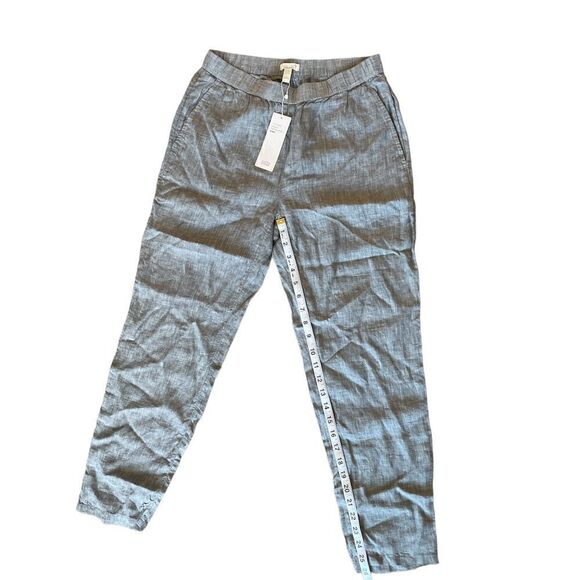 Eileen Fisher Slouchy Ankle Chambray Linen Pants Size PP/PTP - Picture 4 of 10